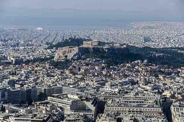 11 - Grecia - Atenas - La Acropolis - panoramica desde la colina de Lykavittos